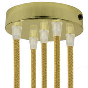 Kit rosone cilindrico in metallo a 5 fori - Ottone