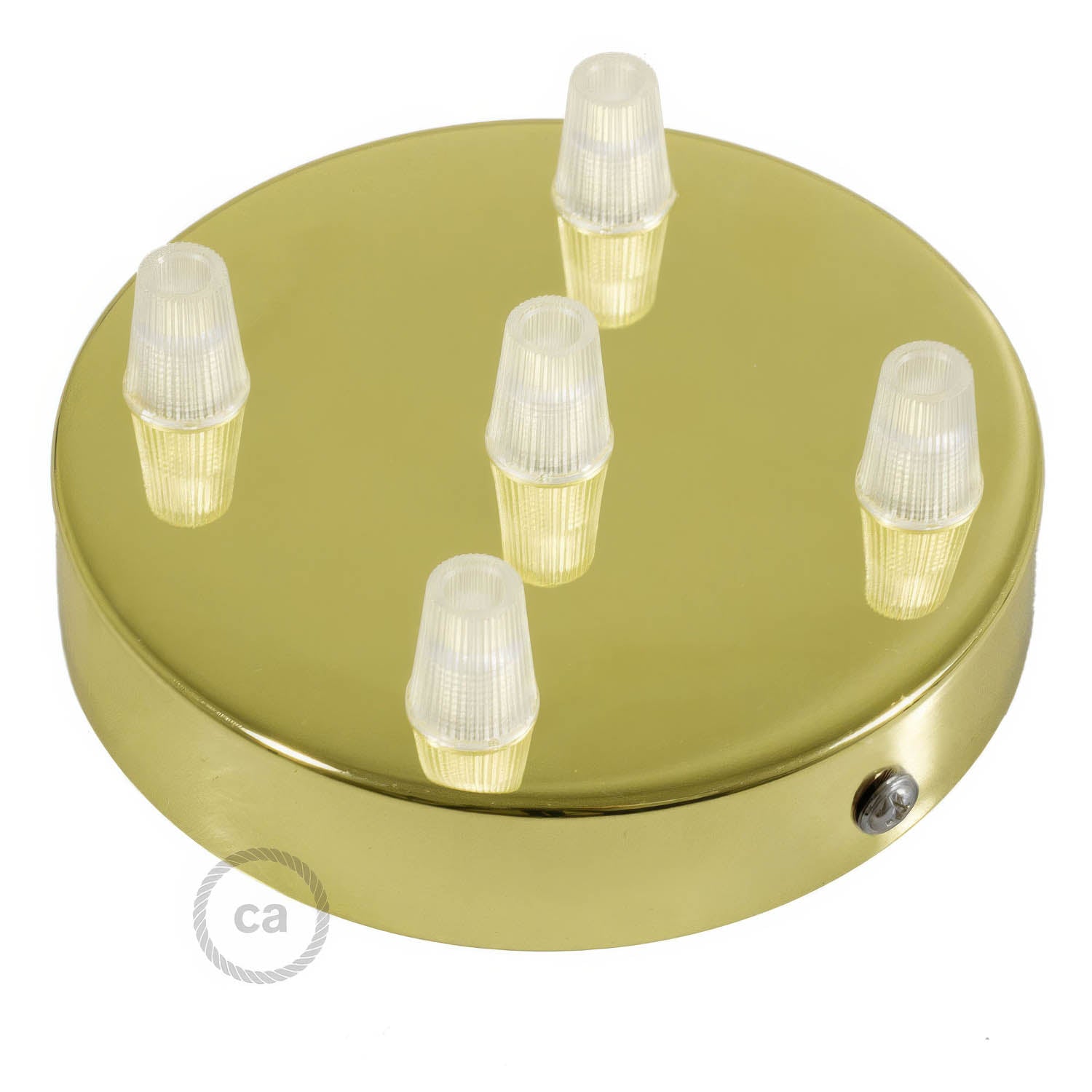Kit rosone cilindrico in metallo a 5 fori - Ottone