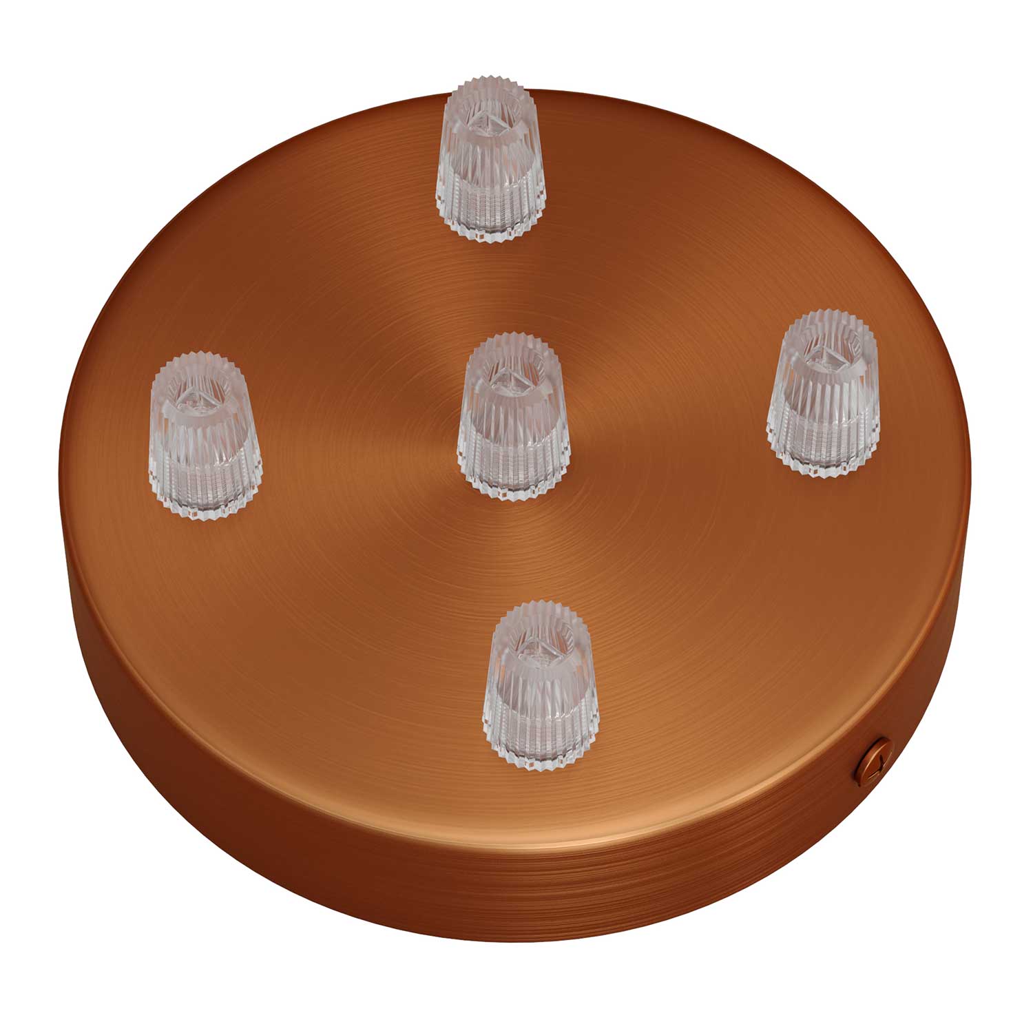 Kit rosone cilindrico in metallo a 5 fori - Rame satinato