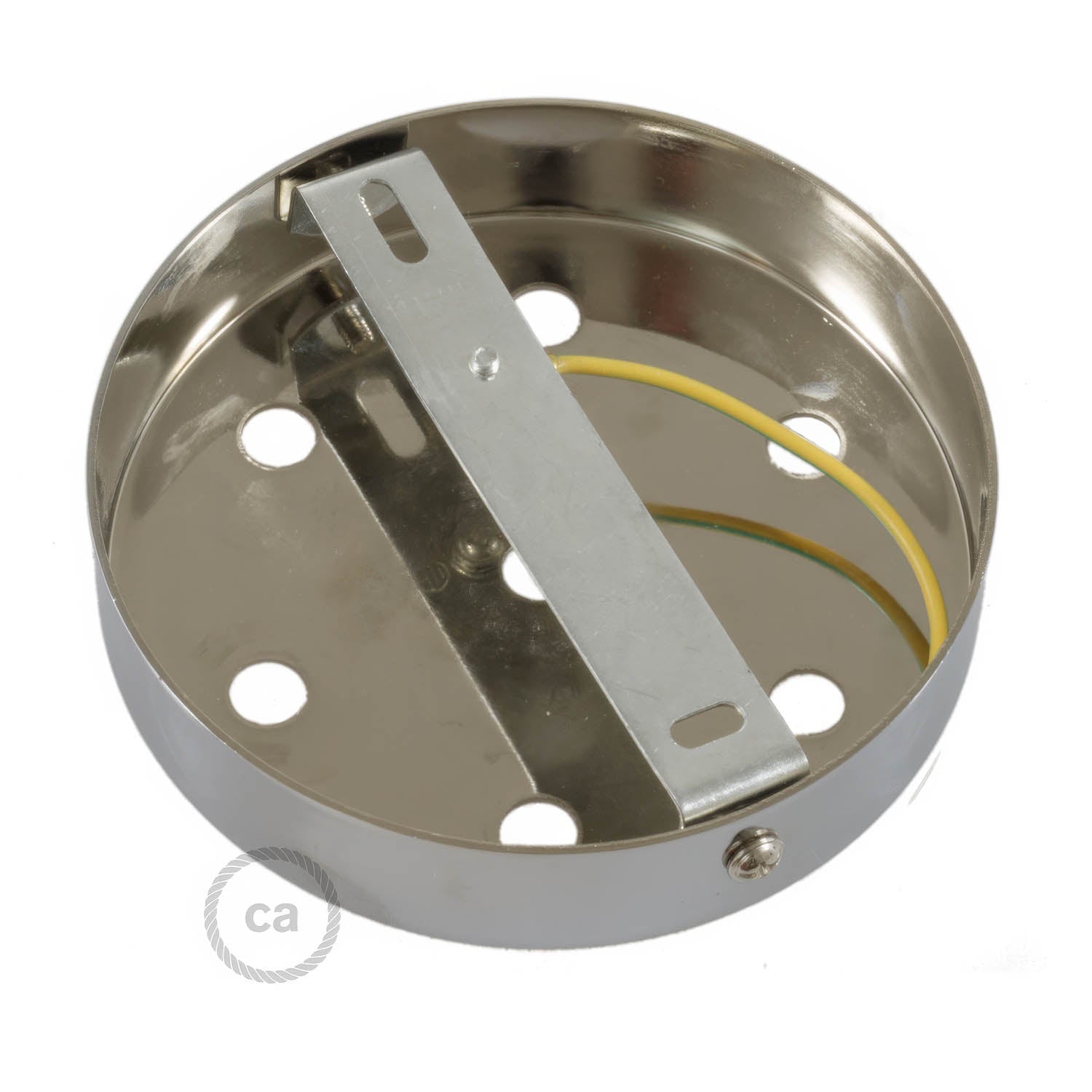 Kit rosone cilindrico in metallo a 7 fori - Cromo