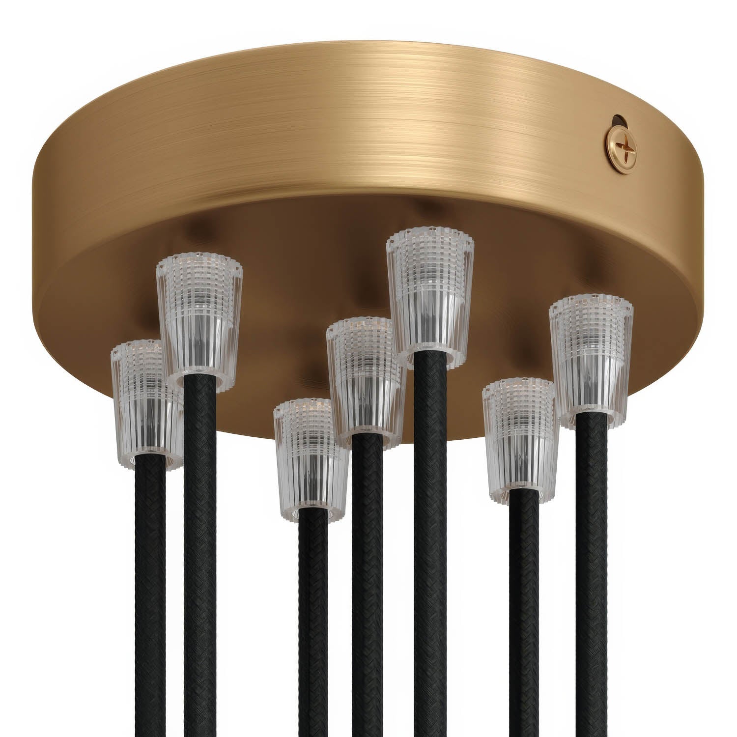 Kit rosone cilindrico in metallo a 7 fori - Bronzo satinato