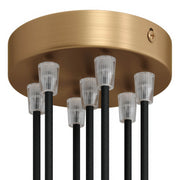 Kit rosone cilindrico in metallo a 7 fori - Bronzo satinato