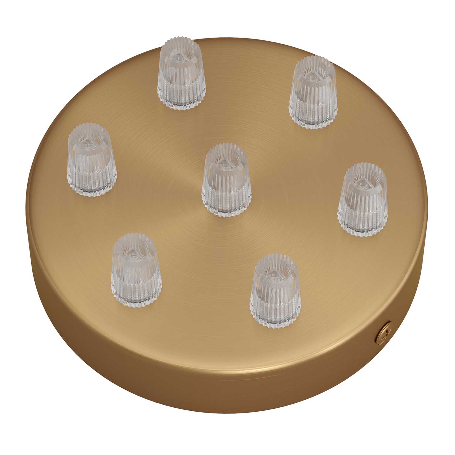 Kit rosone cilindrico in metallo a 7 fori - Bronzo satinato
