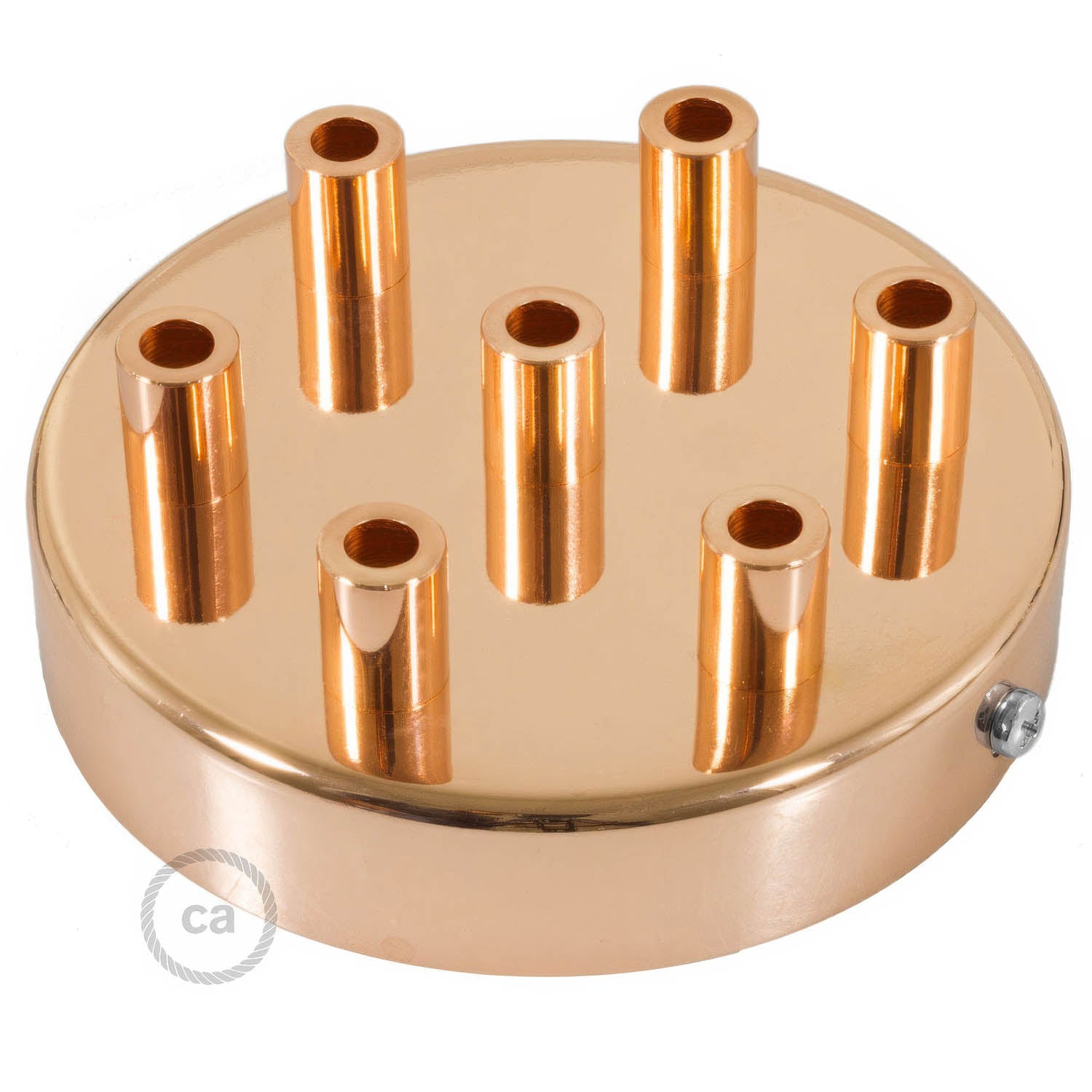 Kit rosone cilindrico in metallo a 7 fori - Rame