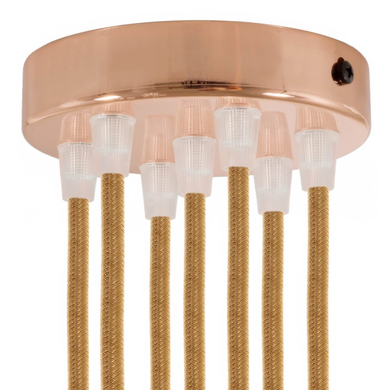 Kit rosone cilindrico in metallo a 7 fori - Rame