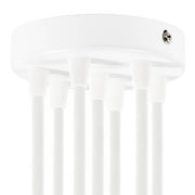 Kit rosone cilindrico in metallo a 7 fori - Bianco lucido