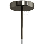 Kit rosone cilindrico in metallo con serracavo da 15 cm - Nero perla