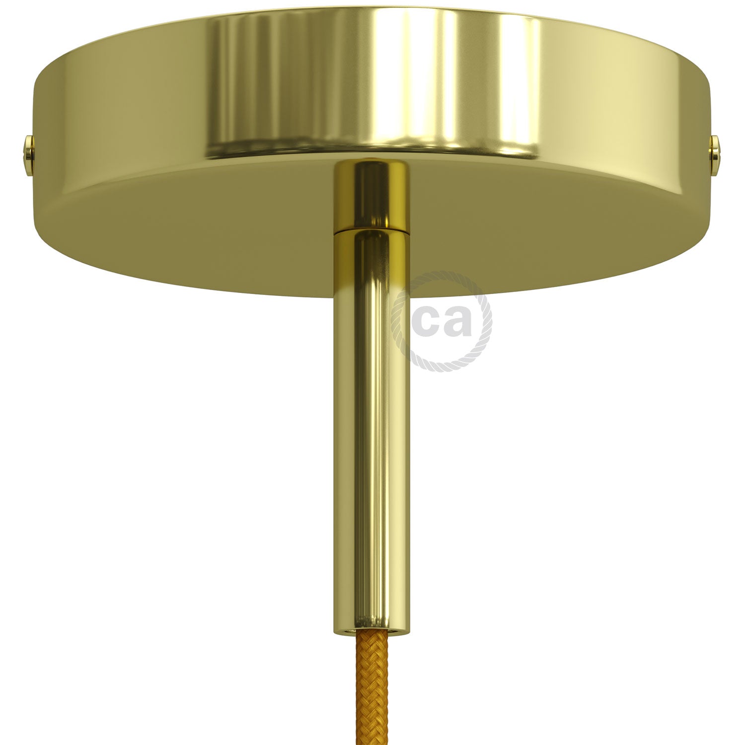 Kit rosone cilindrico in metallo con serracavo da 7 cm - Ottone