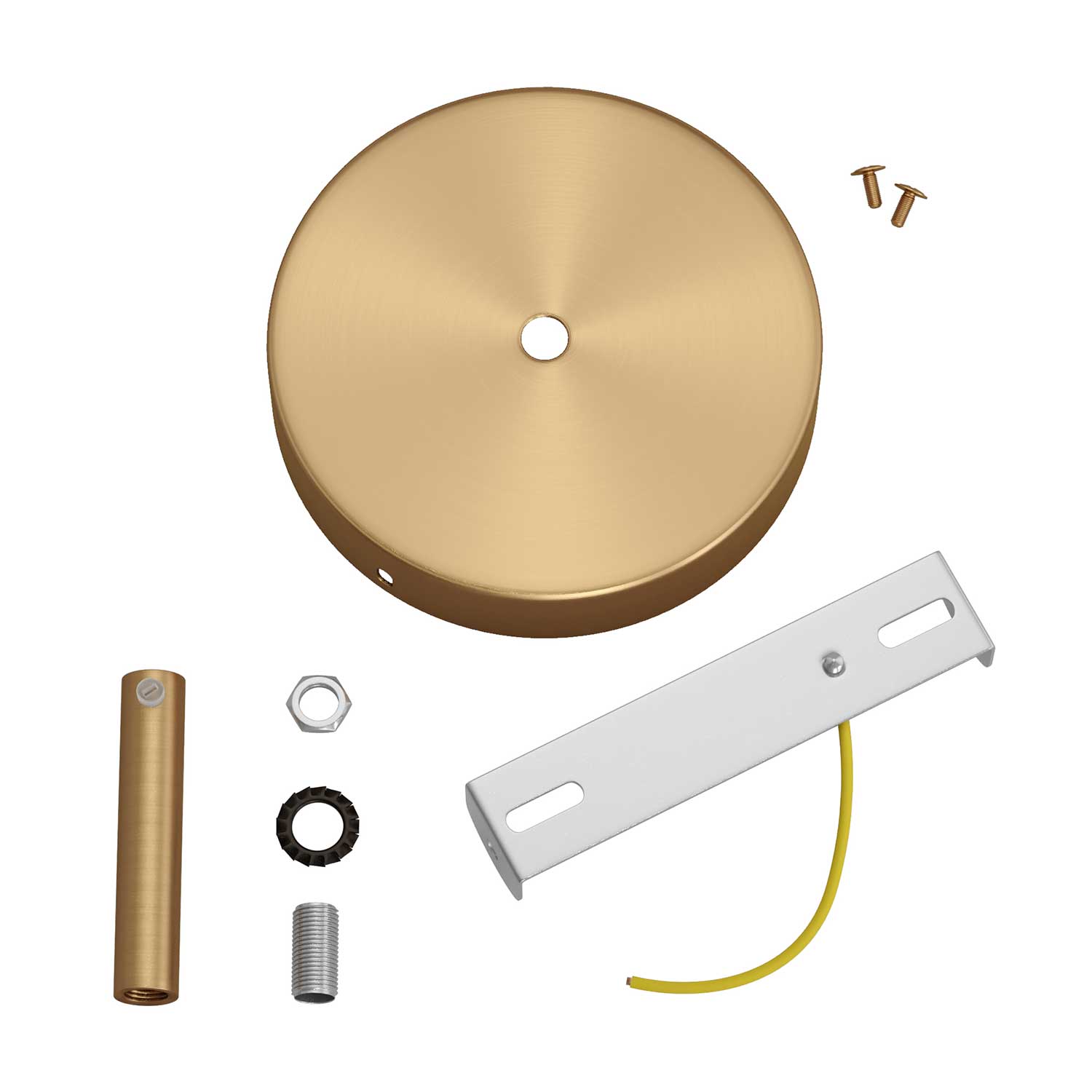 Kit rosone cilindrico in metallo con serracavo da 7 cm - Bronzo satinato