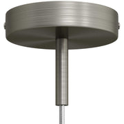 Kit rosone cilindrico in metallo con serracavo da 7 cm - Titanio satinato