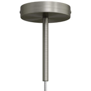 Kit rosone cilindrico in metallo con serracavo da 15 cm - Titanio satinato