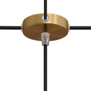 Kit Mini rosone cilindrico in metallo a 1 foro centrale e 4 fori laterali - Bronzo satinato