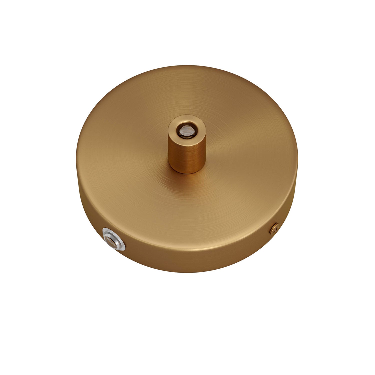 Kit Mini rosone cilindrico in metallo a 1 foro centrale e 2 laterali - Bronzo satinato