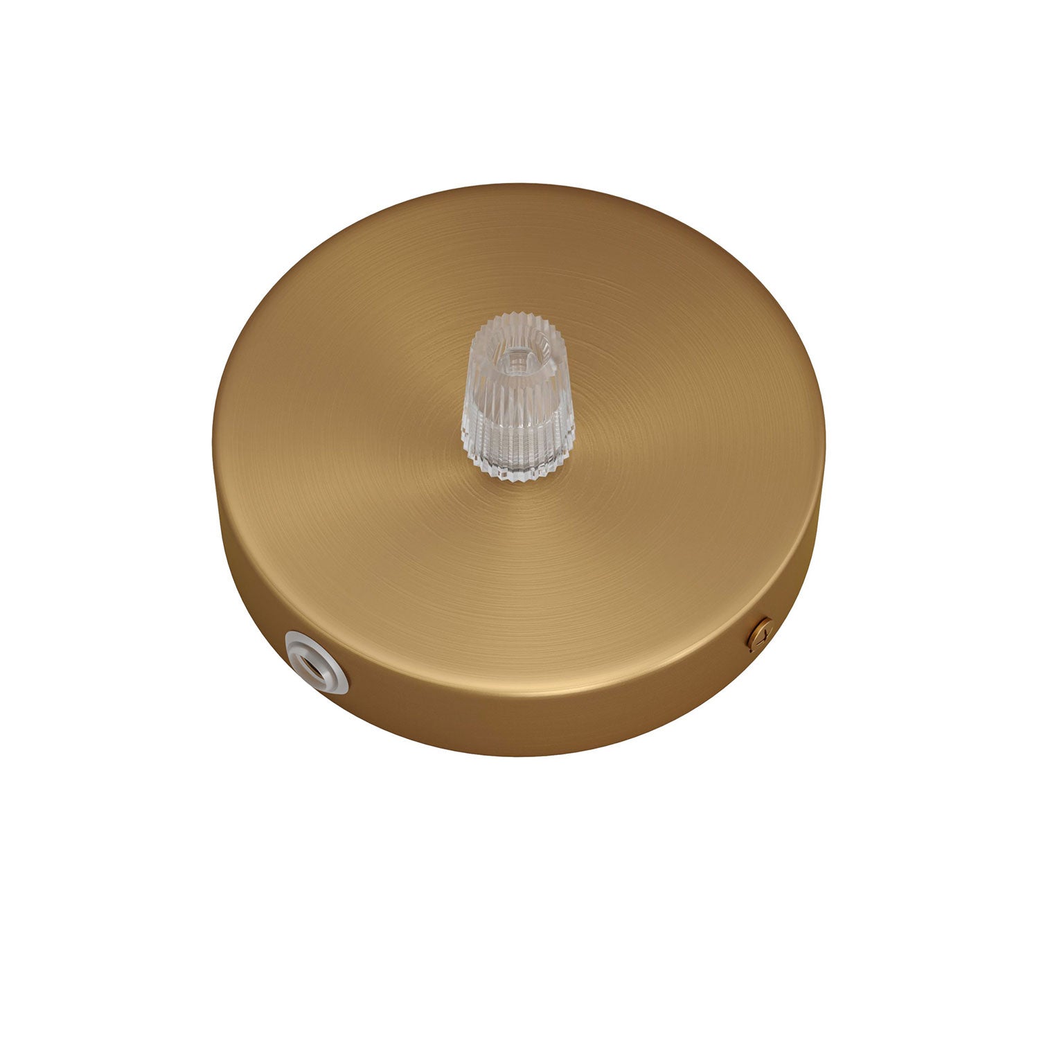 Kit Mini rosone cilindrico in metallo a 1 foro centrale e 2 laterali - Bronzo satinato
