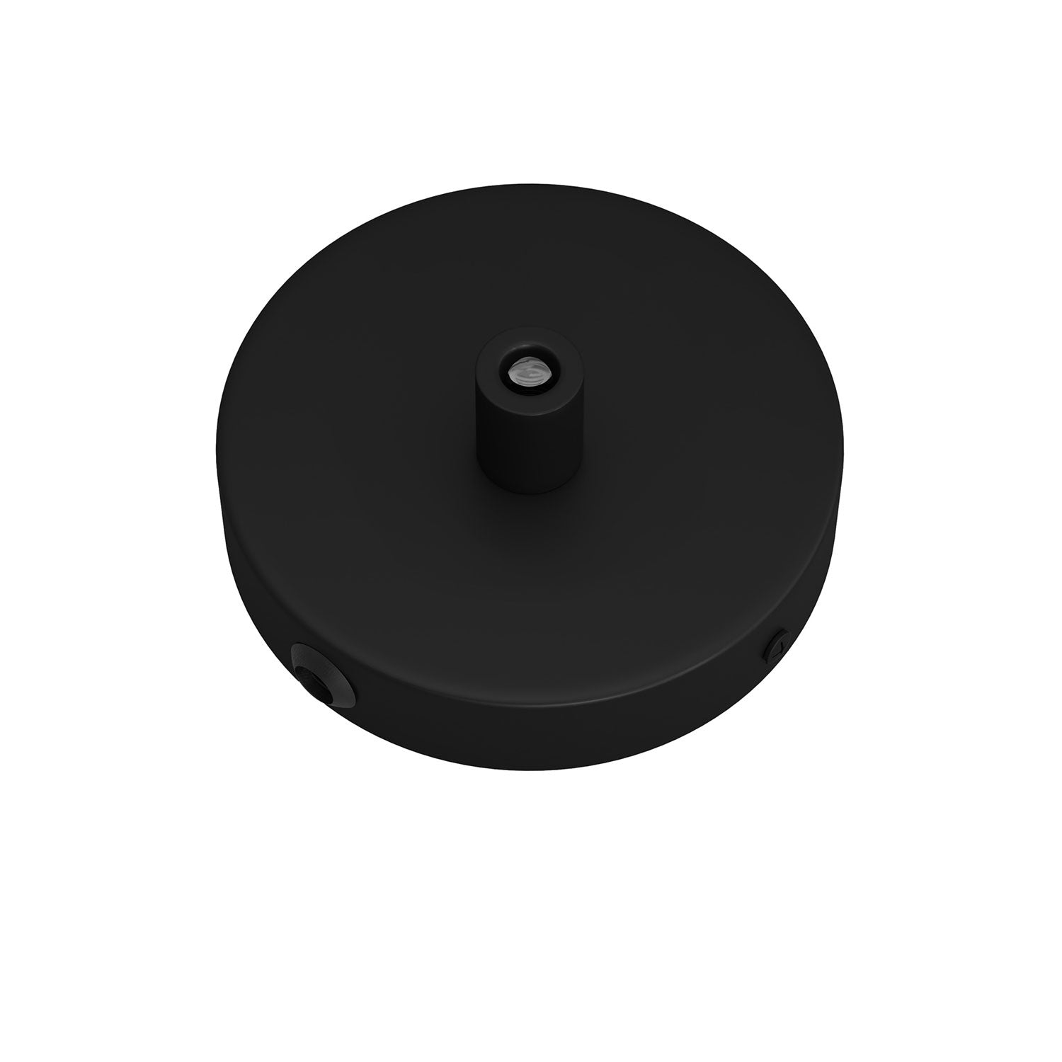 Kit Mini rosone cilindrico in metallo a 1 foro centrale e 2 laterali - Nero
