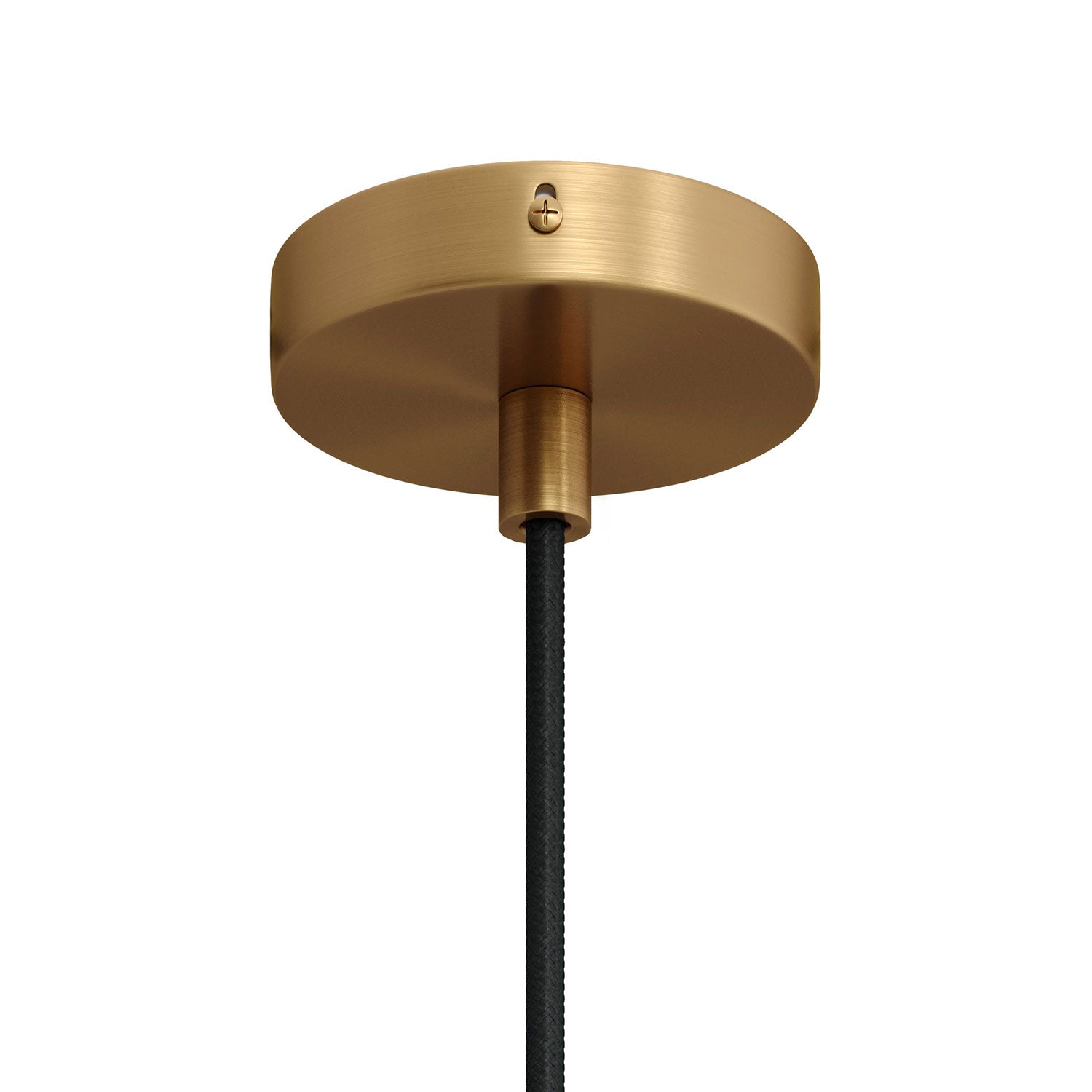 Kit Mini Rosone cilindrico in metallo a 1 foro centrale  - Bronzo satinato