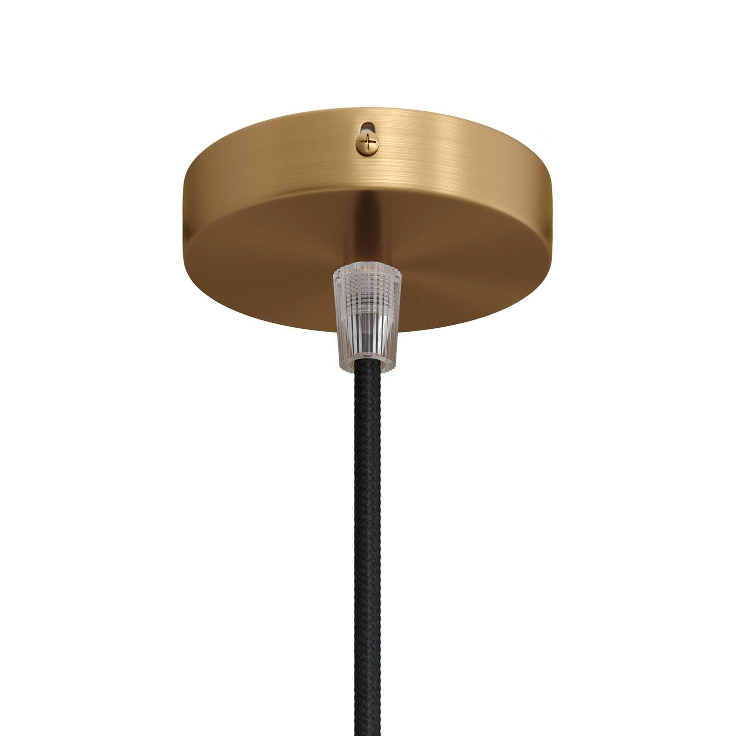 Kit Mini Rosone cilindrico in metallo a 1 foro centrale  - Bronzo satinato