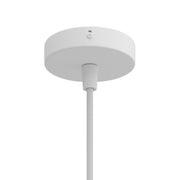 Kit Mini Rosone cilindrico in metallo a 1 foro centrale  - Bianco opaco