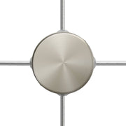 Kit Mini rosone cilindrico in metallo a 4 fori laterali (scatola di derivazione) - Titanio satinato