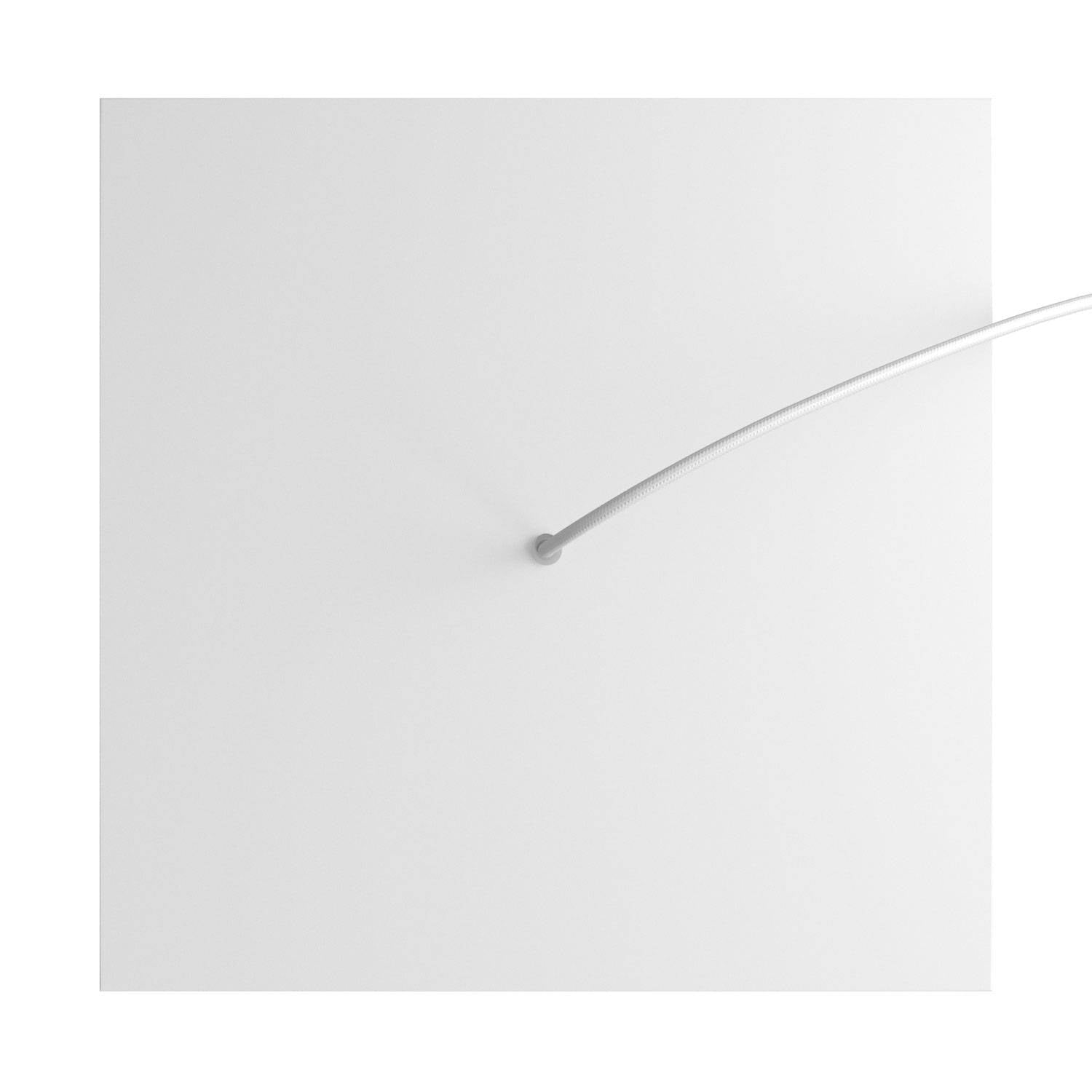 Rosone XXL Rose-One quadrato, 400 mm con 1 foro e 4 fori laterali - Bianco opaco