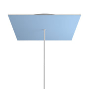 Rosone XXL Rose-One quadrato, 400 mm con 1 foro e 4 fori laterali - Blu carta da zucchero