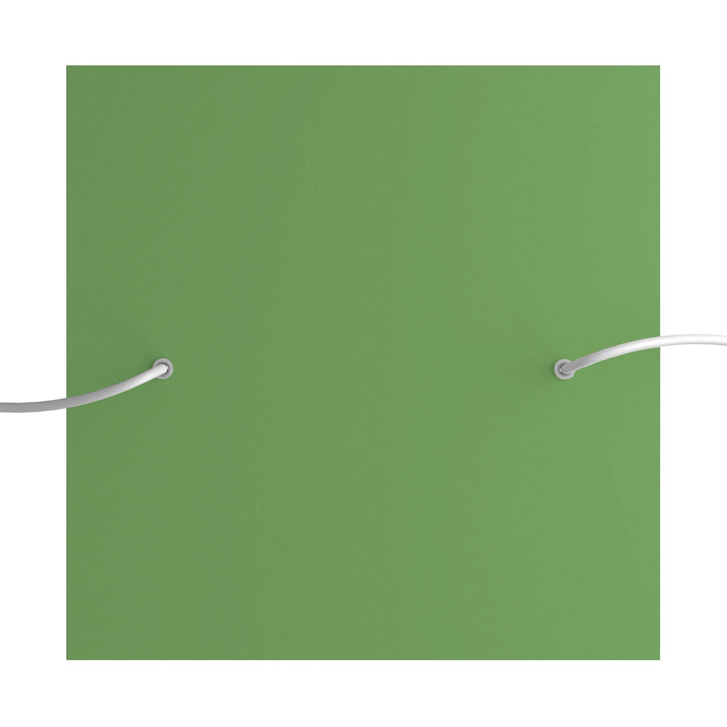 Rosone XXL Rose-One quadrato, 400 mm con 2 fori e 4 fori laterali - Verde prato