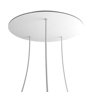 Rosone XXL Rose-One rotondo, diametro 400 mm con 3 fori e 4 fori laterali - Bianco opaco
