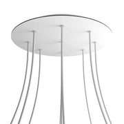 Rosone XXL Rose-One rotondo, diametro 400 mm con 9 fori e 4 fori laterali - Bianco opaco