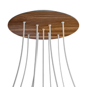 Rosone XXL Rose-One rotondo, diametro 400 mm con 9 fori a X e 4 fori laterali - Legno