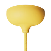 Kit rosone in silicone con foro centrale e predisposizione per foro laterale - Giallo