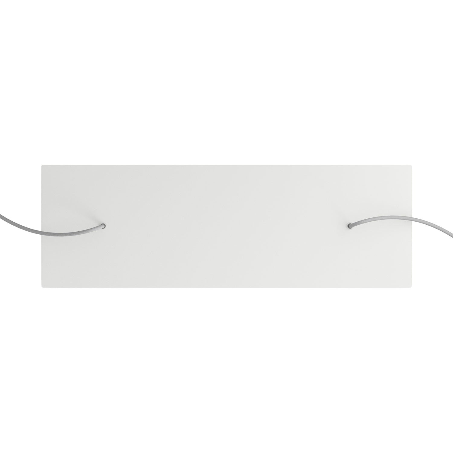 Rosone XXL Rose-One rettangolare a 2 fori e 6 fori laterali, dimensioni 675 x 225 mm  - Dibond Bianco opaco