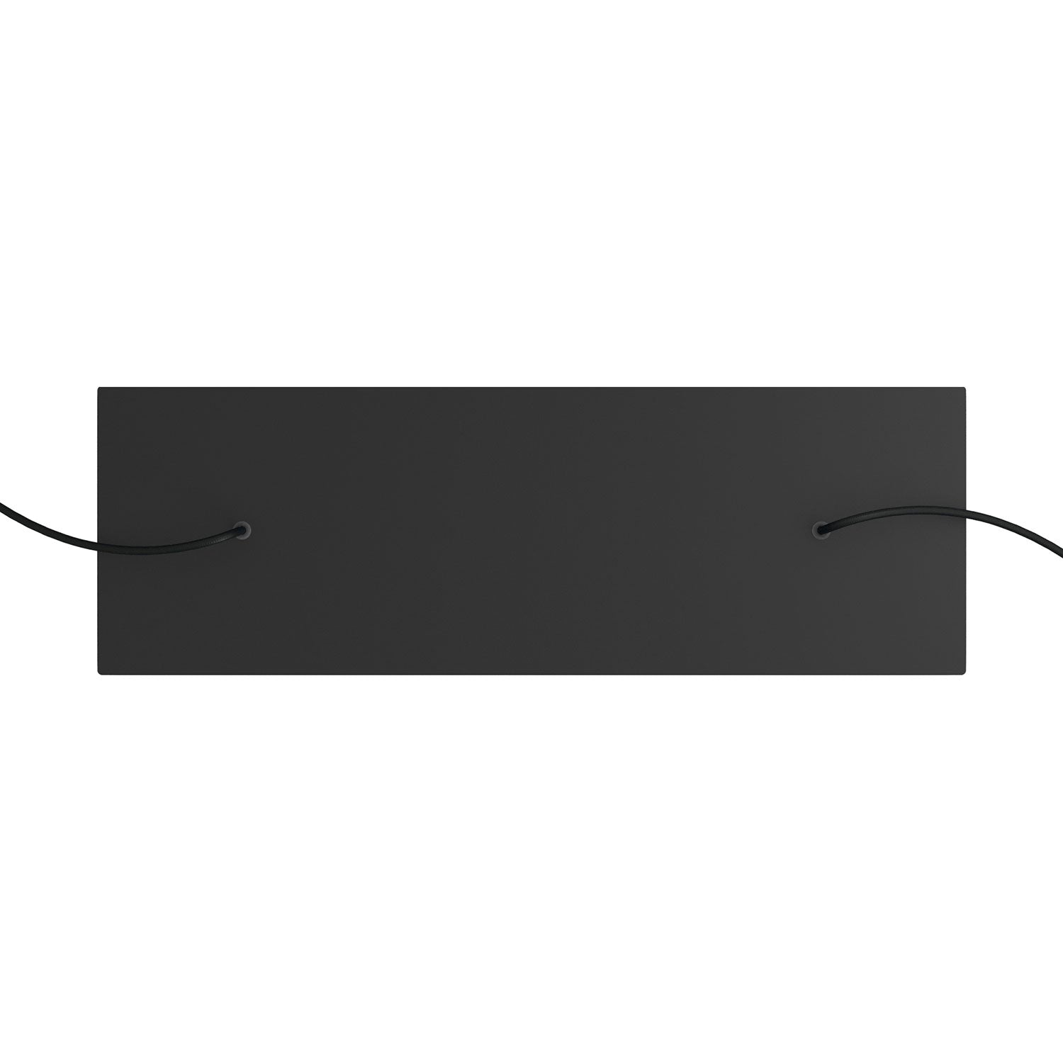 Rosone XXL Rose-One rettangolare a 2 fori e 6 fori laterali, dimensioni 675 x 225 mm  - Dibond Nero opaco
