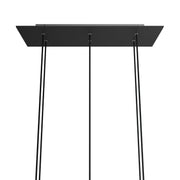 Rosone XXL Rose-One rettangolare a 6 fori e 6 fori laterali, dimensioni 675 x 225 mm  - Dibond Nero opaco