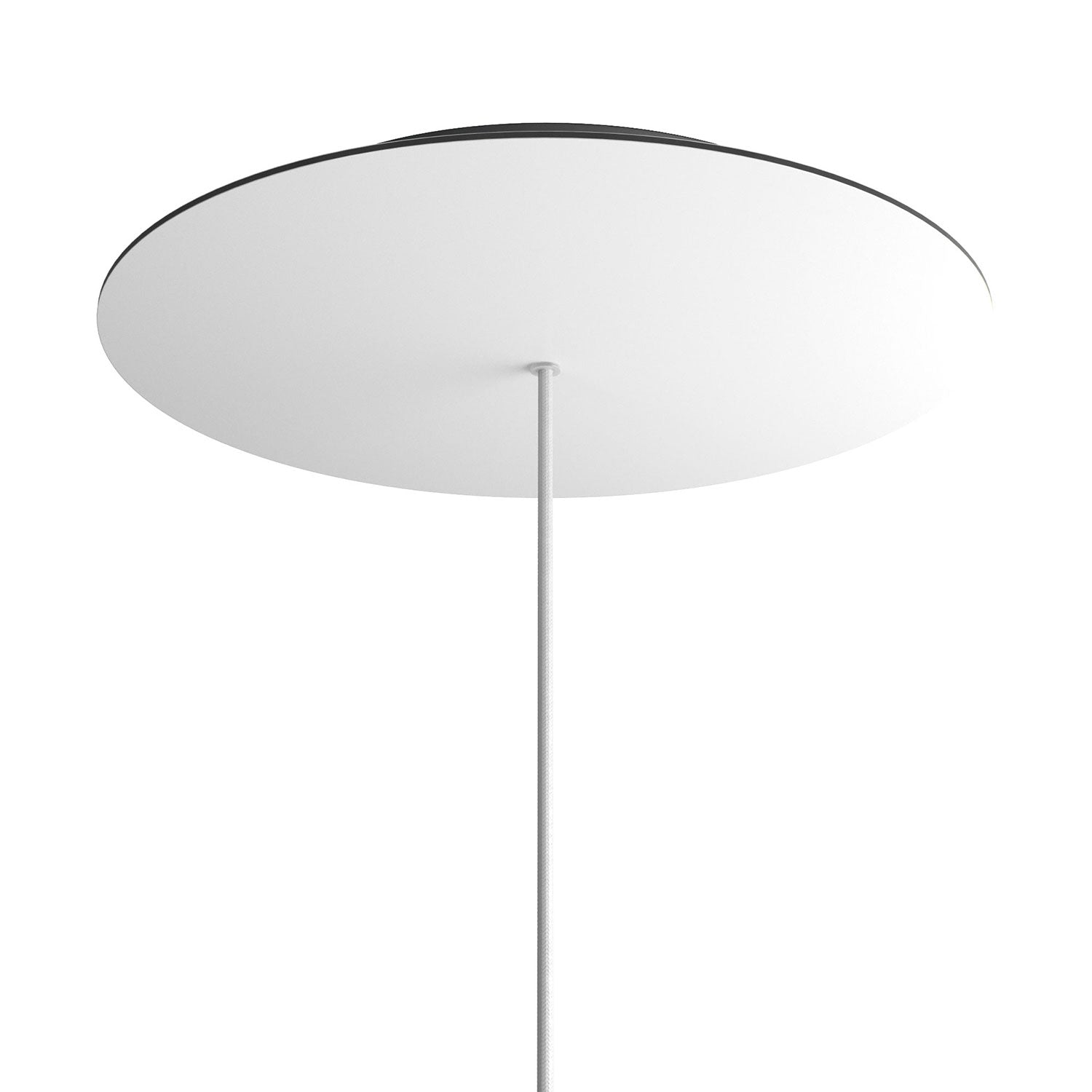 Rosone XXL Rose-One rotondo, diametro 400 mm con 1 foro e 4 fori laterali - Bianco opaco
