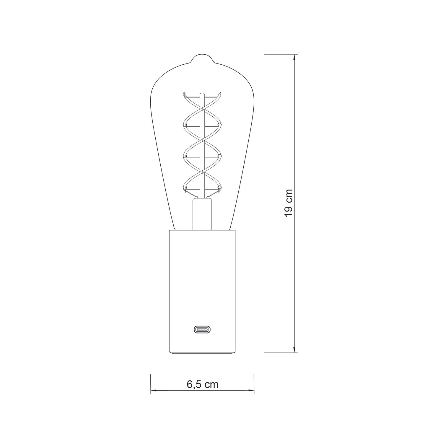 Lampada portatile in confezione regalo SI! a 5 volt - Nero