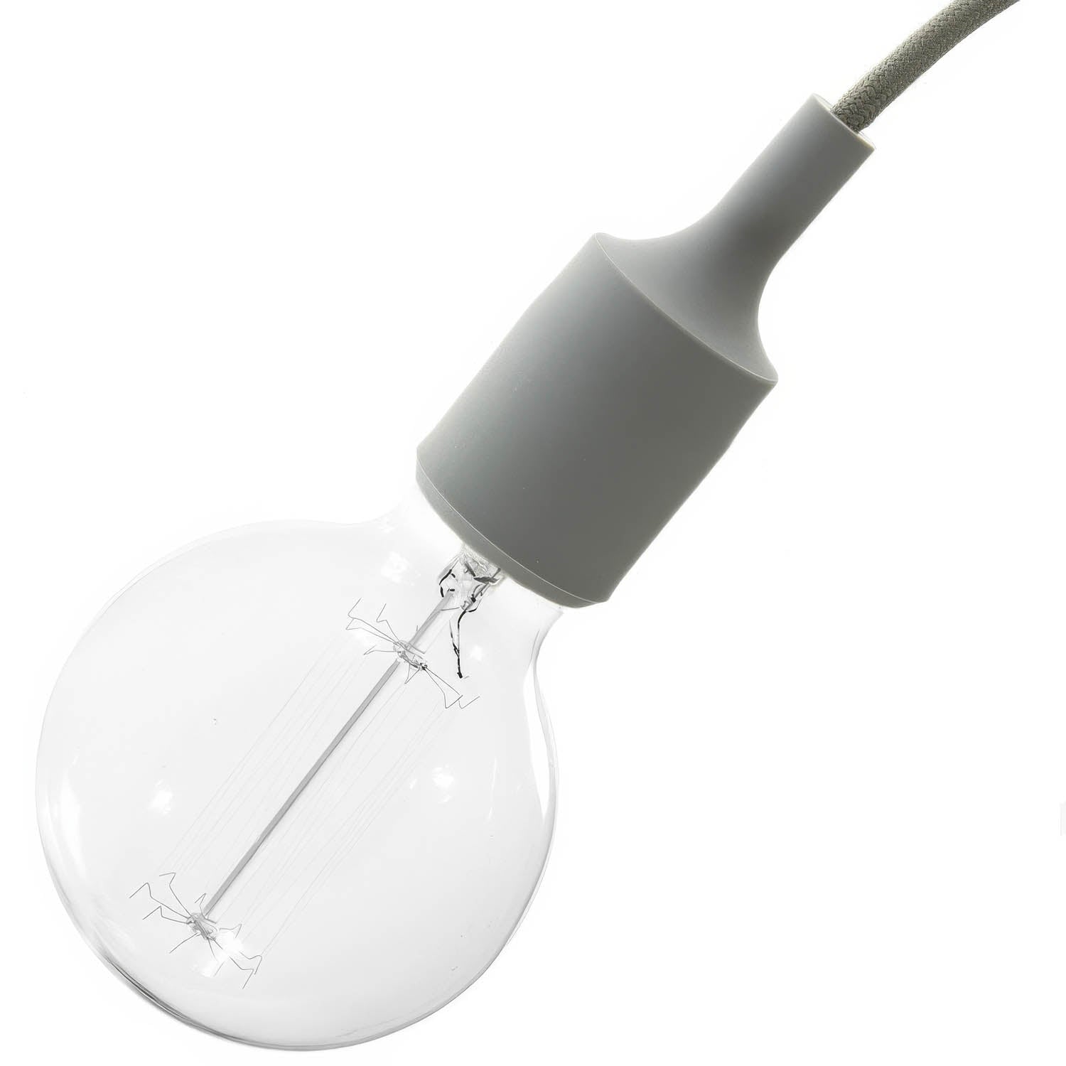 Kit portalampada E27 in silicone - Grigio