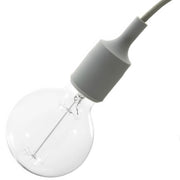 Kit portalampada E27 in silicone - Grigio