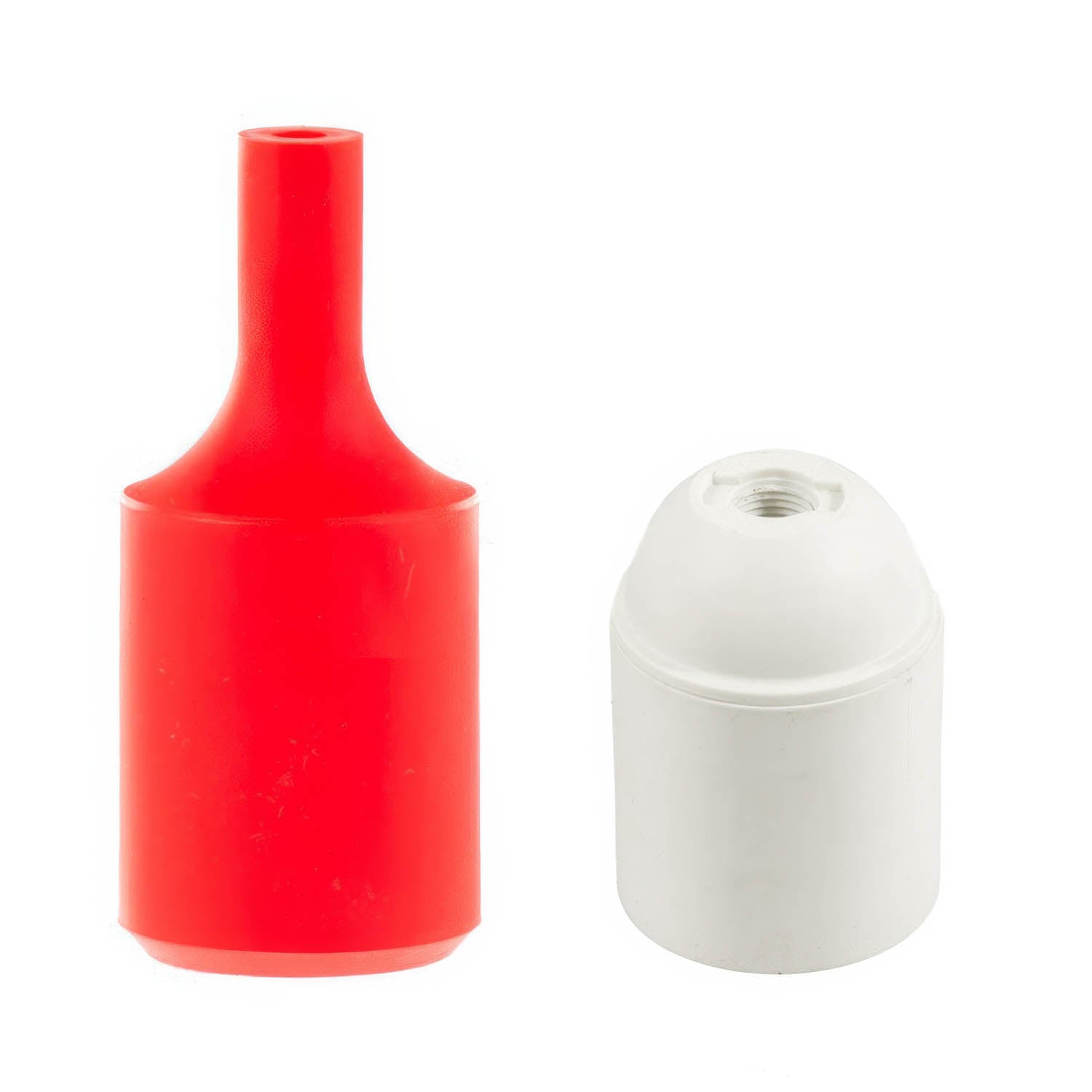 Kit portalampada E27 in silicone - Rosso