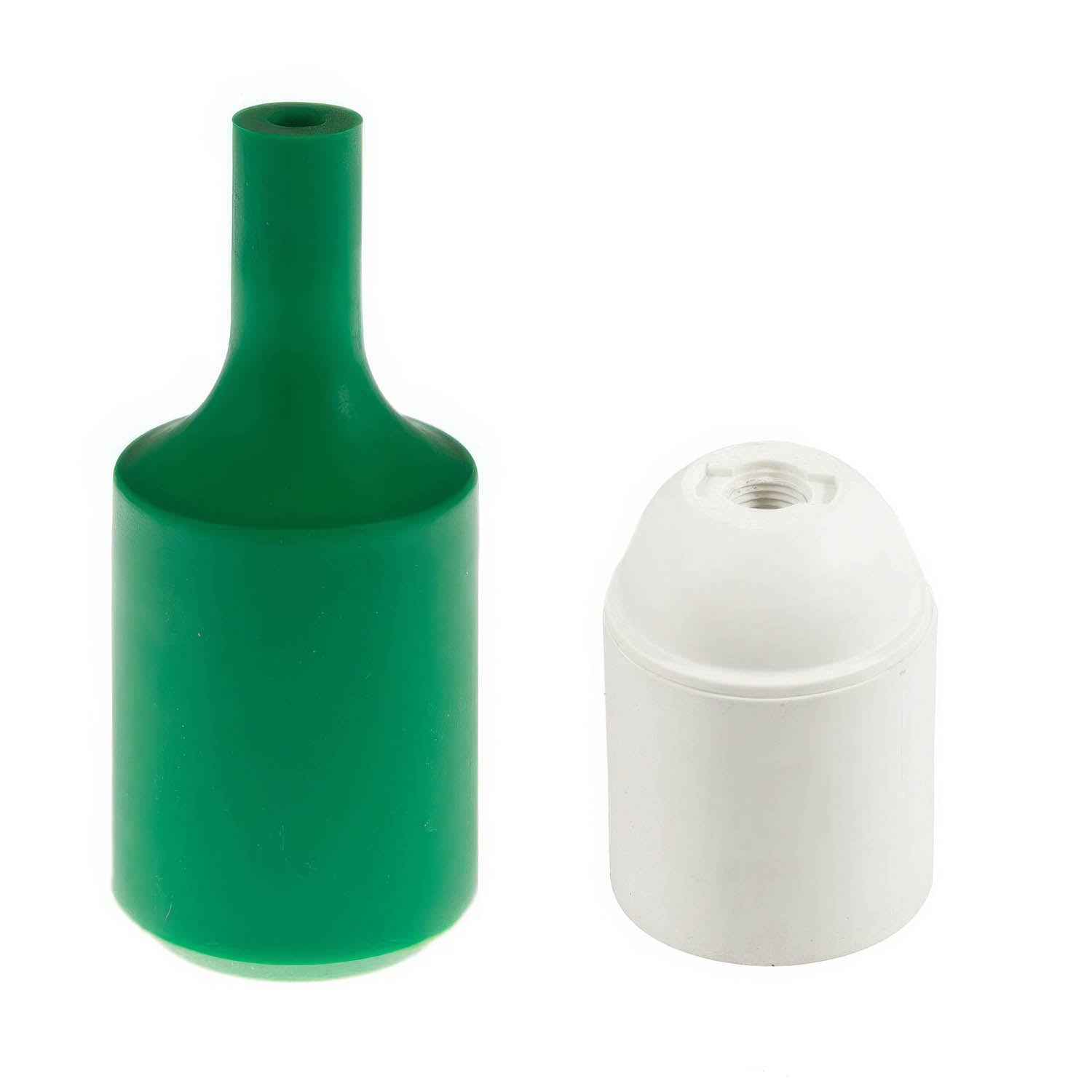 Kit portalampada E27 in silicone - Verde