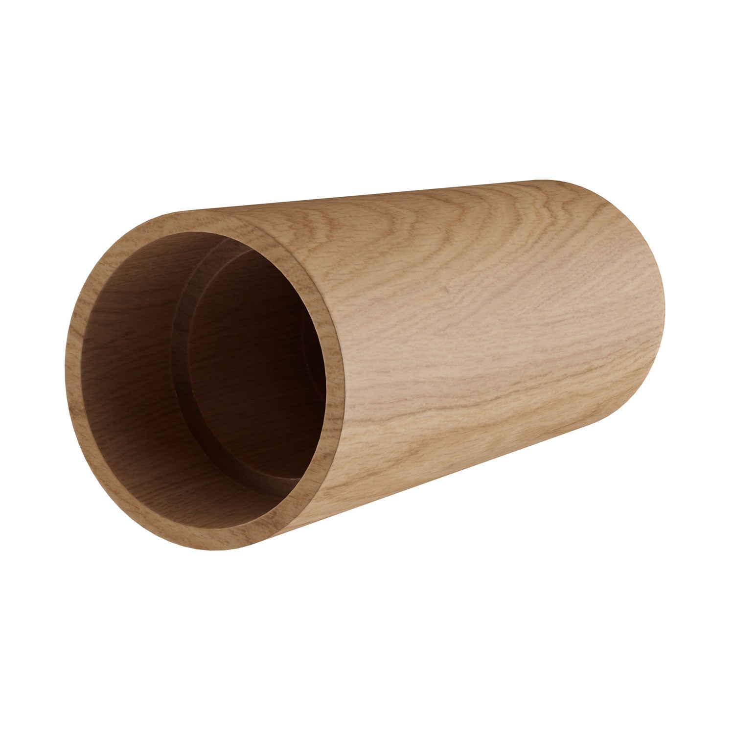 Tub-E14, tubo in legno per faretto con portalampada doppia ghiera E14 - Neutro