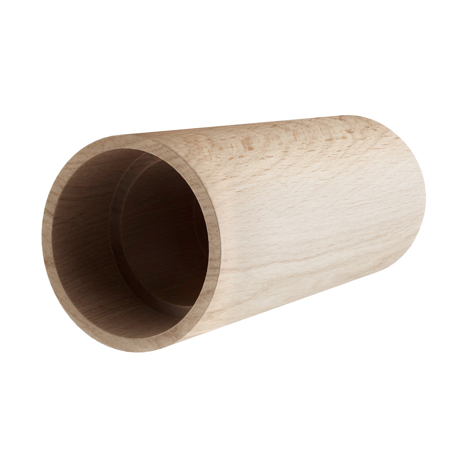 Tub-E27, paralume in legno per lampada a faretto con portalampada doppia ghiera E27 - Neutro