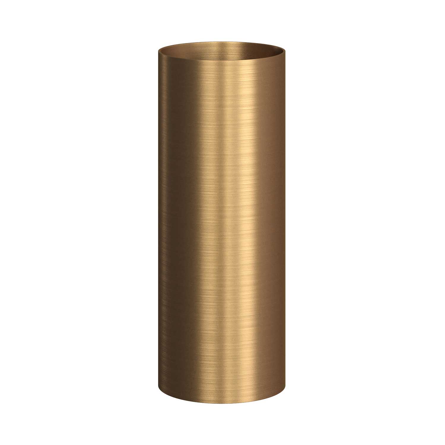 Tub-E14, tubo in metallo per faretto con portalampada doppia ghiera E14 - Bronzo satinato