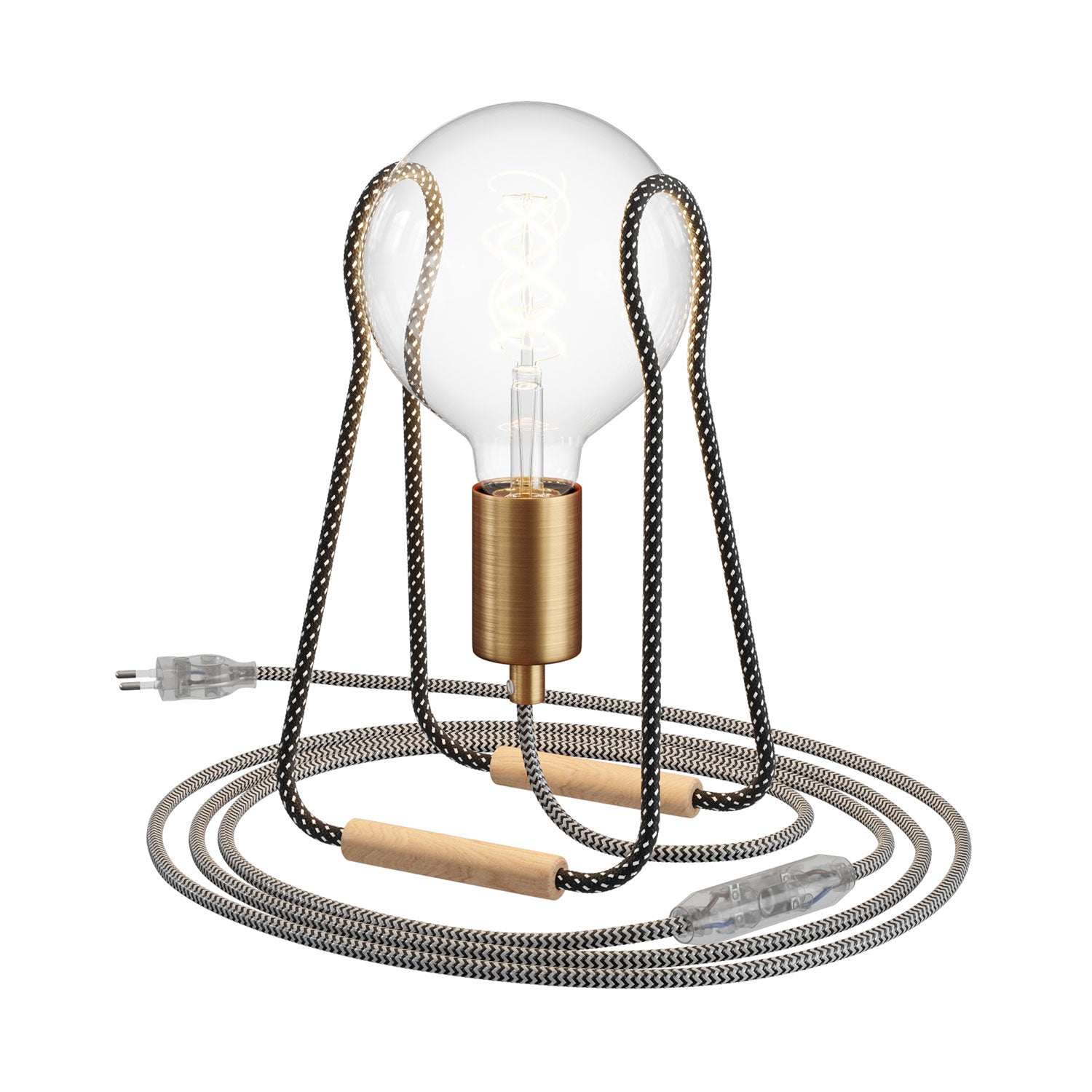 Lampada da tavolo Taché Metal - Nero e Bianco