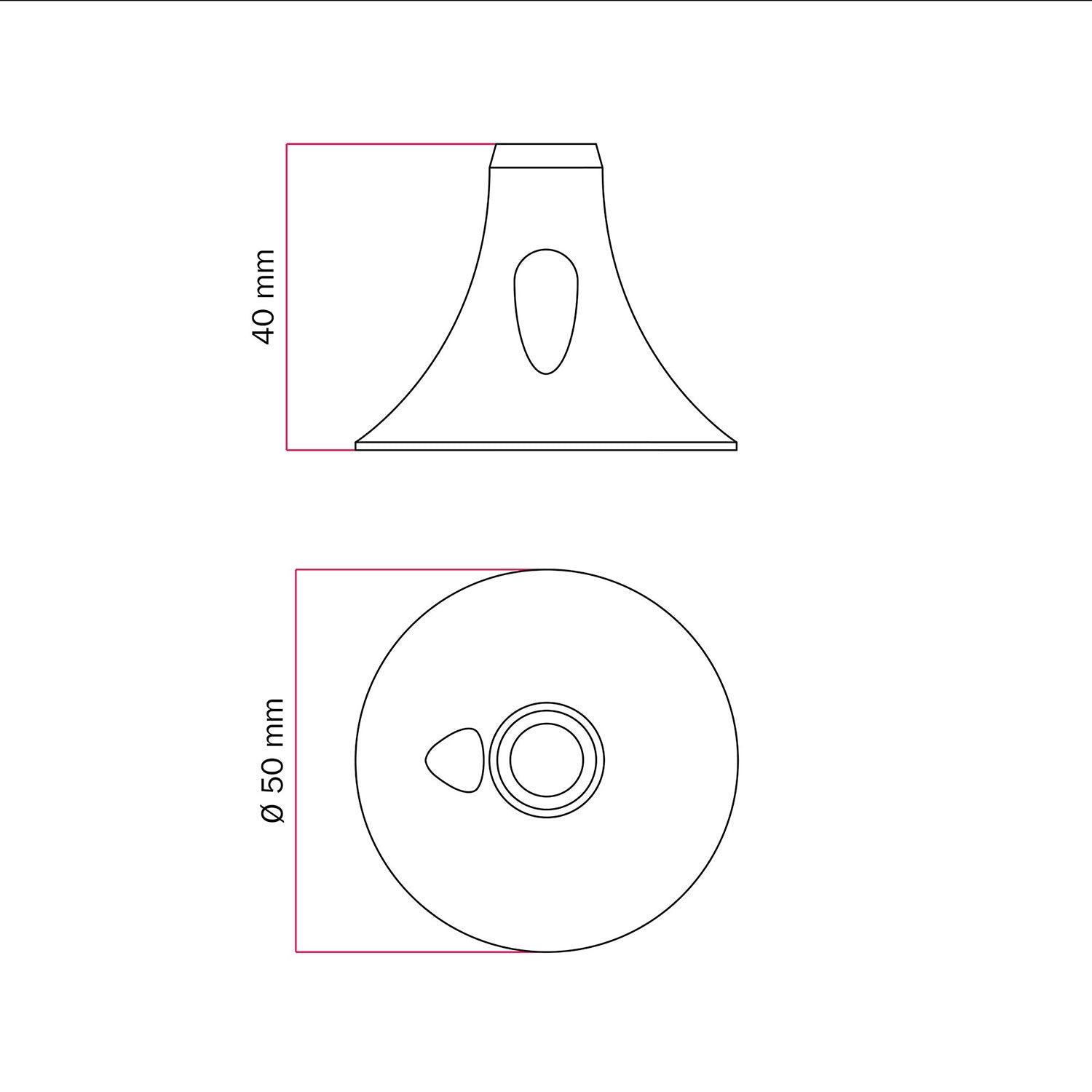 MAG-Y, kit supporto magnetico per lampada - Rame satinato