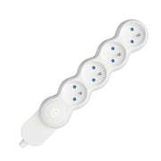Multipresa francese senza cavo 4 uscite con terra 15A 250V 3500W - Bianco