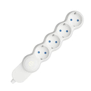 Multipresa tedesca senza cavo 4 uscite con terra 15A 250V 3500W - Bianco