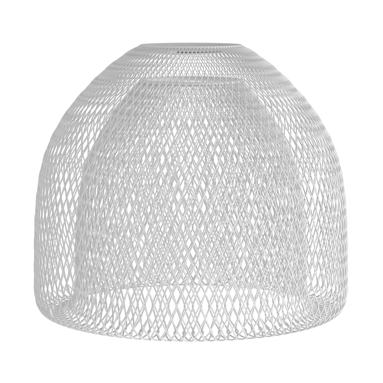 Gabbia paralume GhostBell XL in metallo con attacco E27 - Bianco