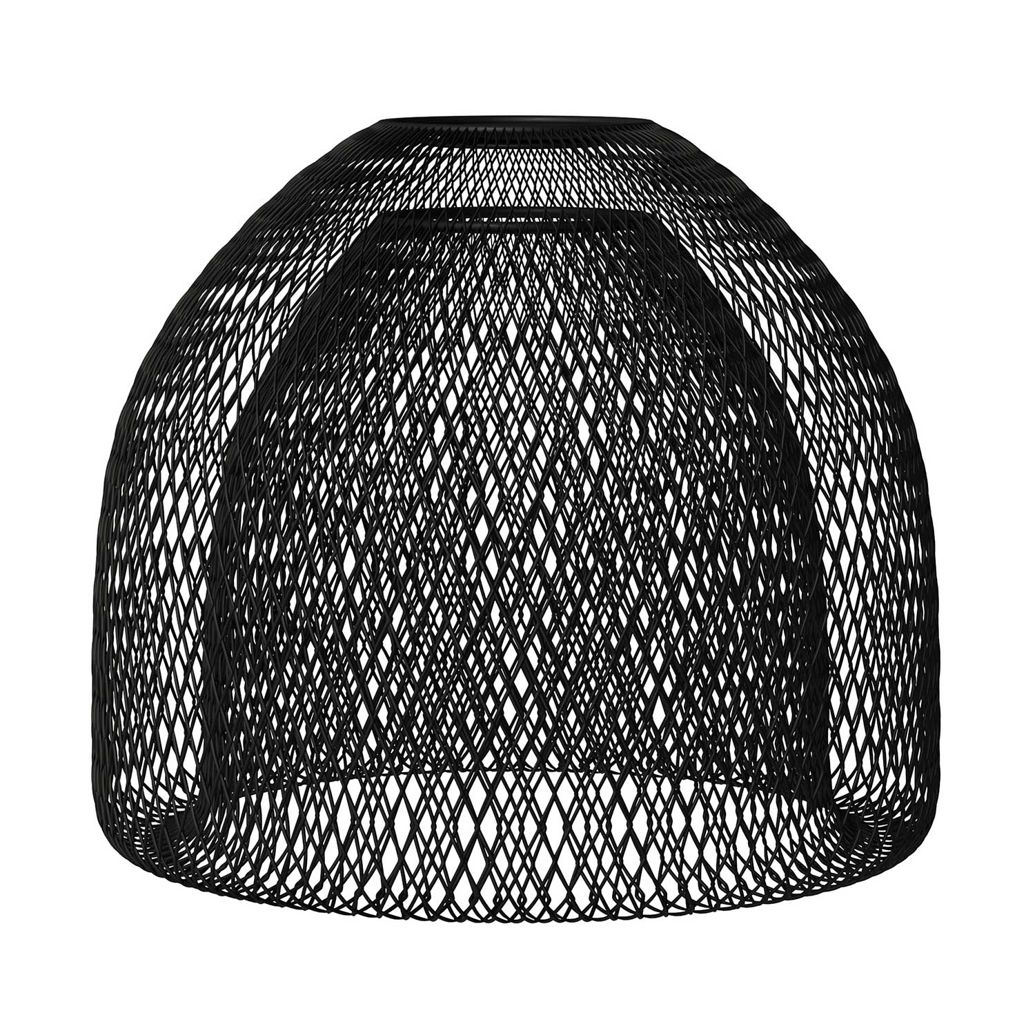 Gabbia paralume GhostBell XL in metallo con attacco E27 - Nero