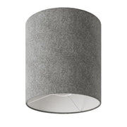 Paralume Cilindro M in tessuto con attacco E27 - Made in Italy - Lana grigio scura