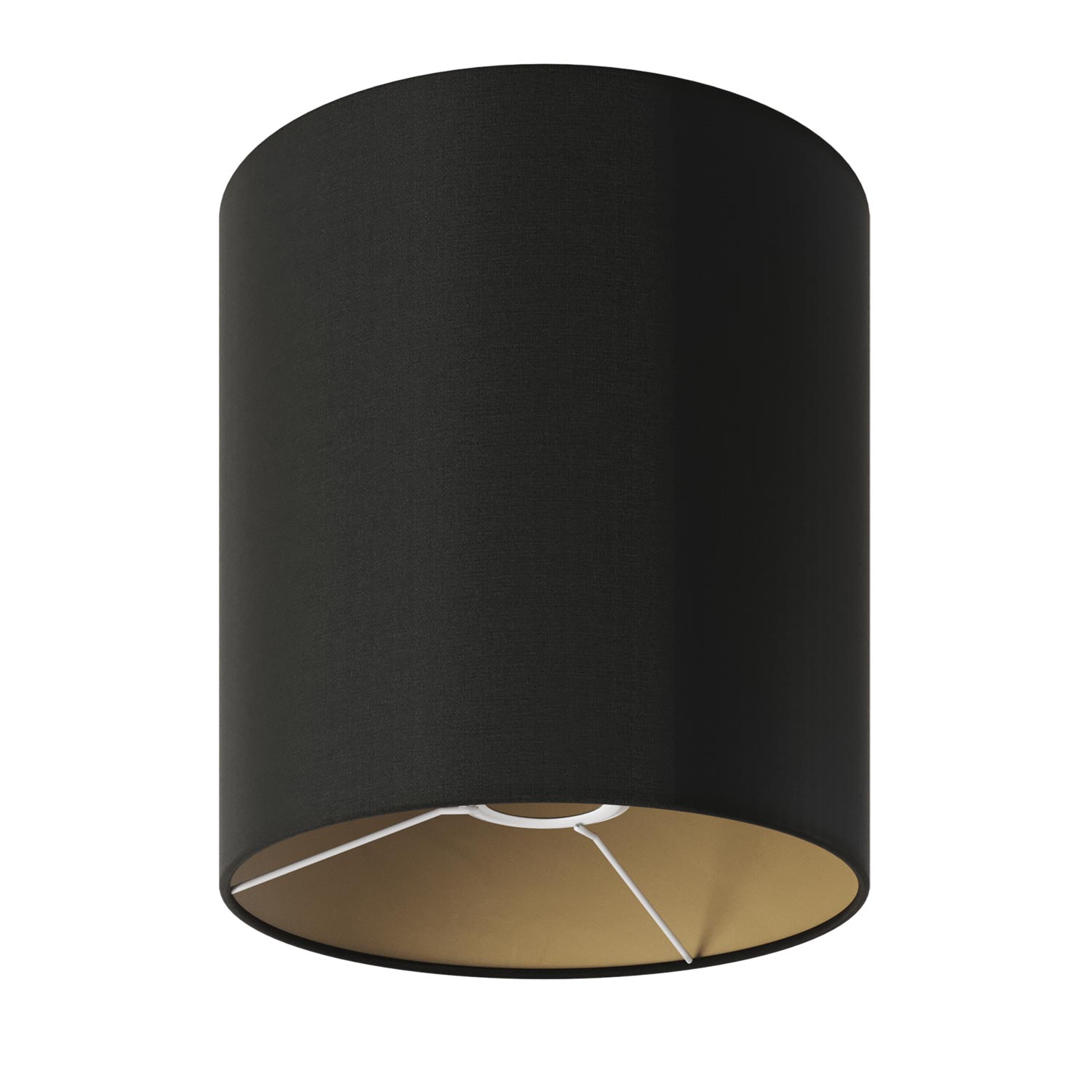 Lampada da terra MAG-Y con base metallica tonda e paralume Cilindro M - Bronzo satinato